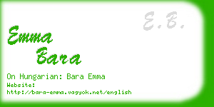 emma bara business card